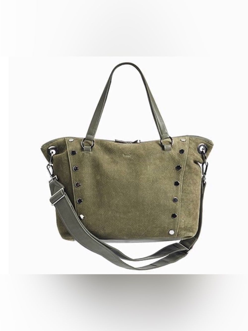 Hammitt Daniel Large Olive Natural Nobuck Leather Bag Handbag EUC